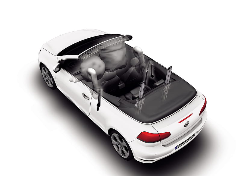 2012 VW Golf Cabriolet Airbags and overroll protection module, car, HD wallpaper