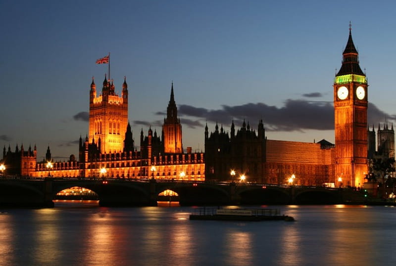 The Palace of Westminster, Elizabeth Tower (Clock Tower), big Ben, London, travel, England, Elizabeth Tower, Beauty, city, View, The Palace of Westminster, UK, United Kingdom, Clock Tower, HD wallpaper