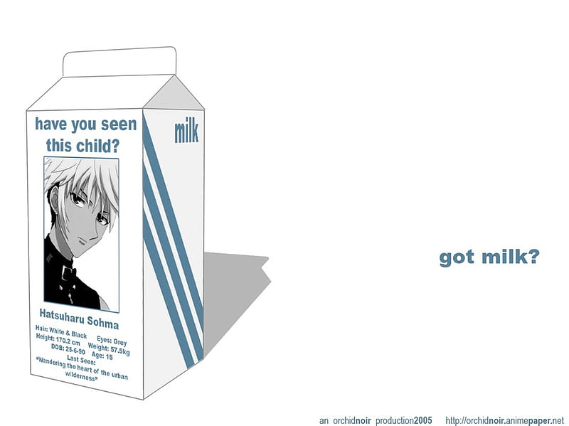 got milk?, wanted, lost, vitamin d, milk, hatsuharu, blue, HD wallpaper