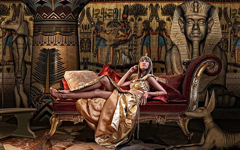 Fantasy Cleopatra, Ancient, Queen, Fantasy, Egypt, HD wallpaper