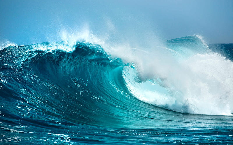 big wave, ocean, save water, water energy, waves, HD wallpaper
