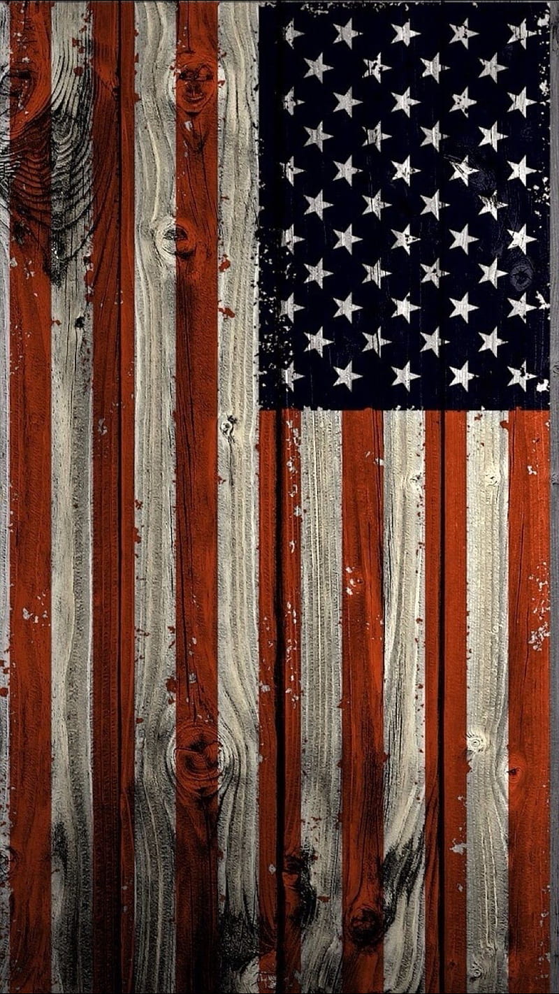 Usa flag, america, american, stars, wood, HD phone wallpaper