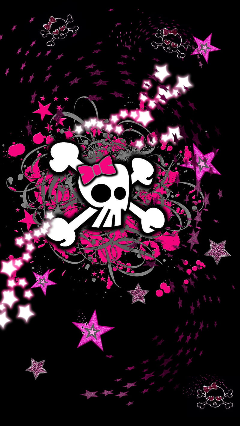 pink and black stars