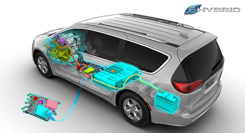 2017 Chrysler Pacifica Hybrid - Technical Drawing , car, HD wallpaper