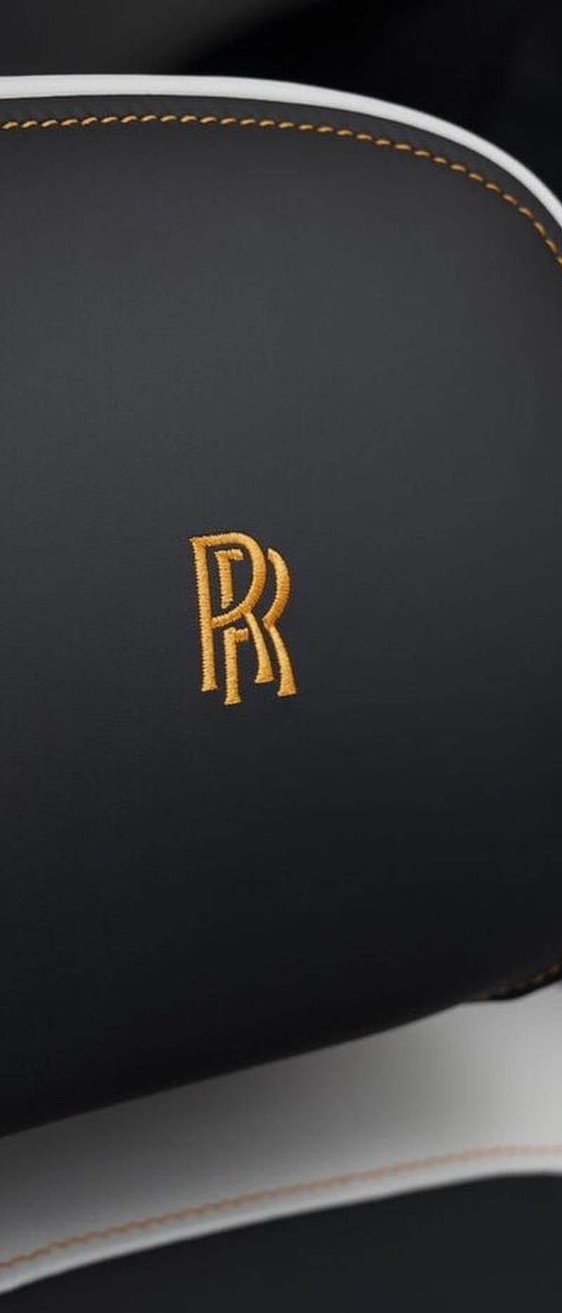 Rolls royce , black, leather seats, logo, HD phone wallpaper
