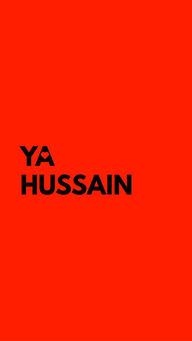Ya Hussain, love, muharram, doctor graphics, logo, red, orange, designer, HD phone wallpaper