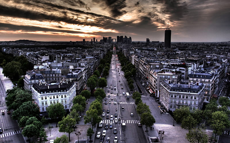 Paris At Dusk, HD wallpaper