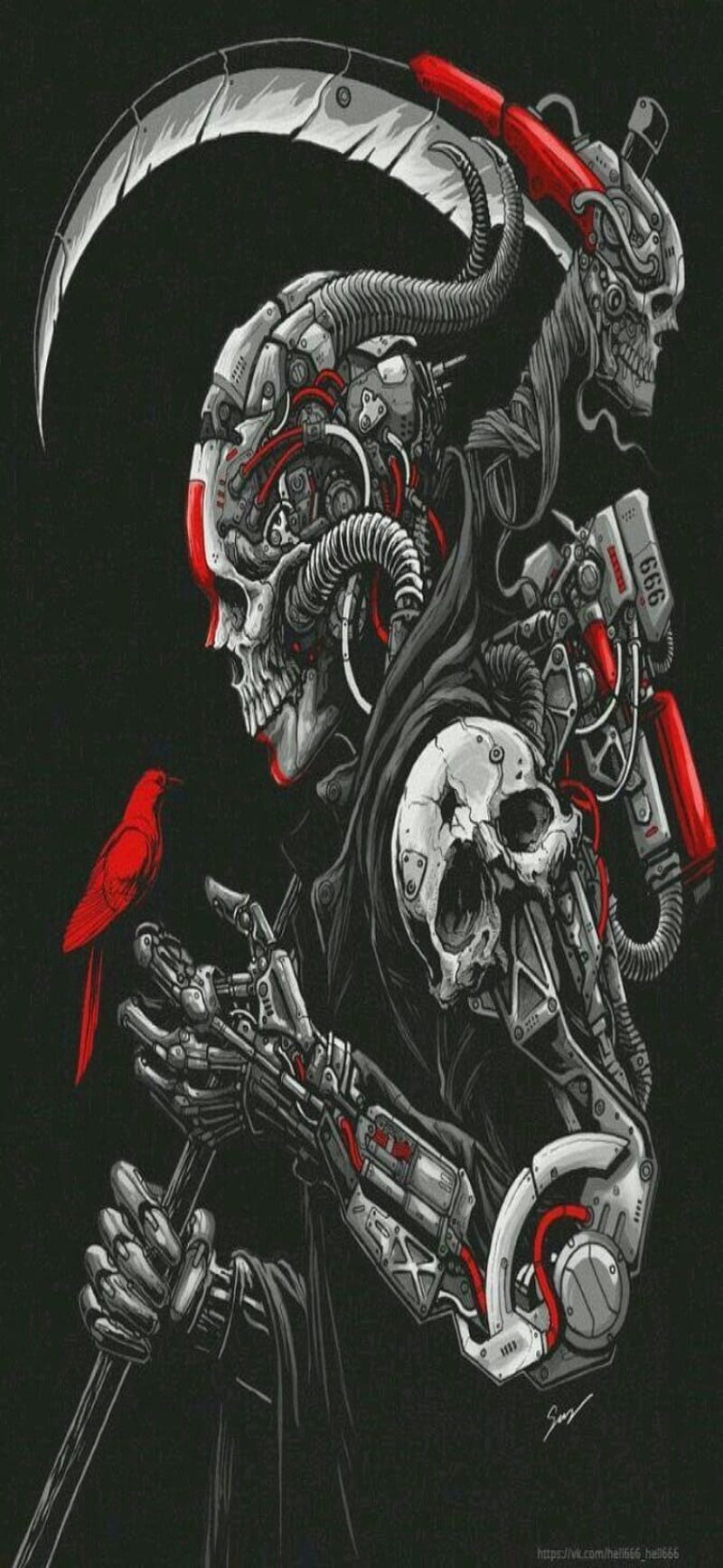 Skull, dark, death, horror, HD phone wallpaper