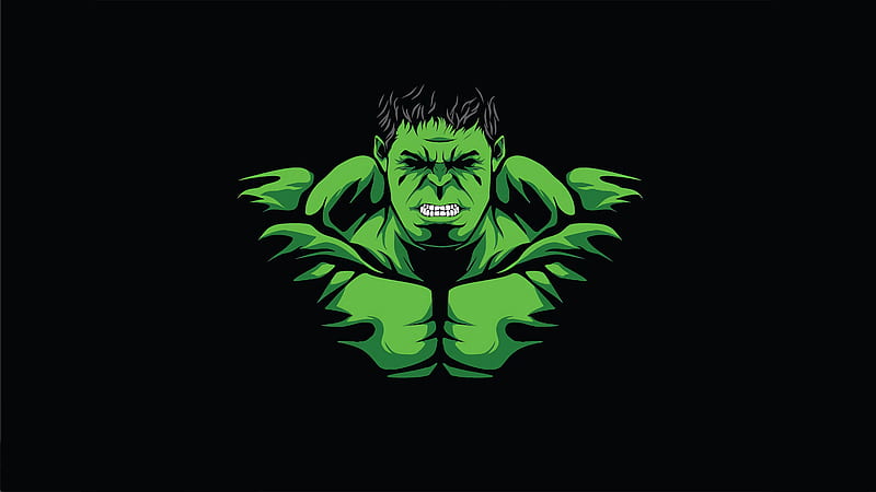 Hulk Minimal Design, hulk, superheroes, artwork, digital-art, behance, HD wallpaper
