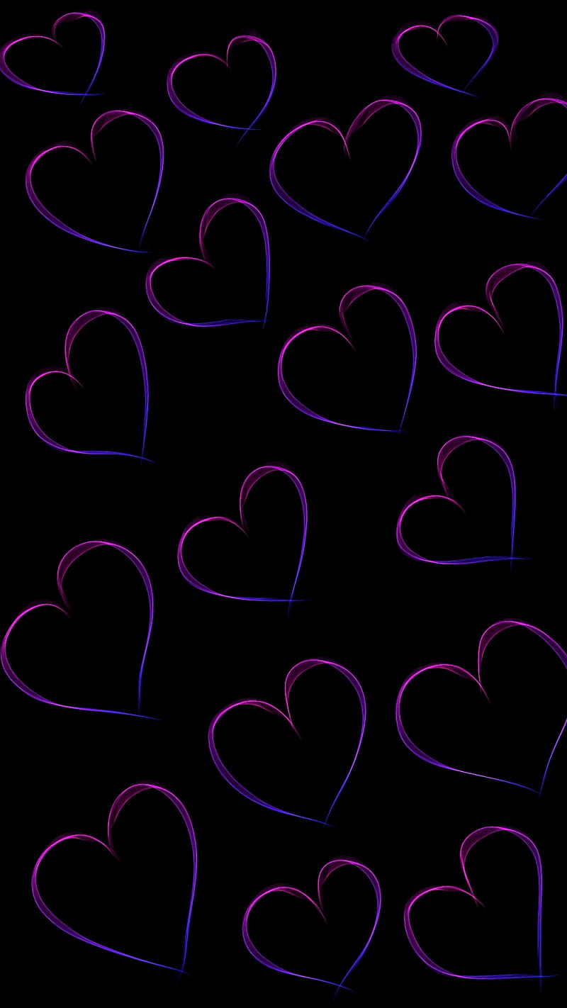 Corazones, love, loveurhunny, patteren, pink, purple, HD phone ...
