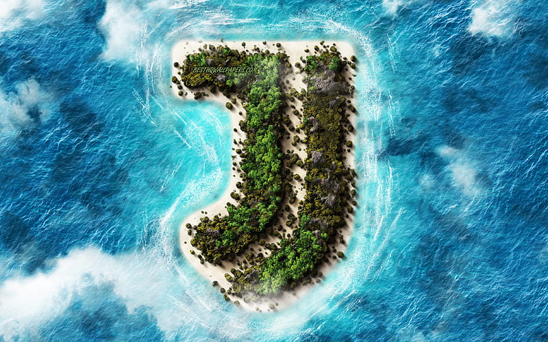 Juventus FC, island logo, creative art, new island emblem, Italian football club, Turin, Italy, Serie A, tropical island, Juve, HD wallpaper
