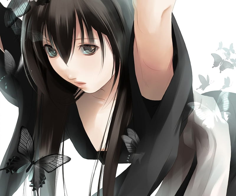 Kazuki Fuuchouin, Butterflies, Anime, Black Hair, Transgender ...