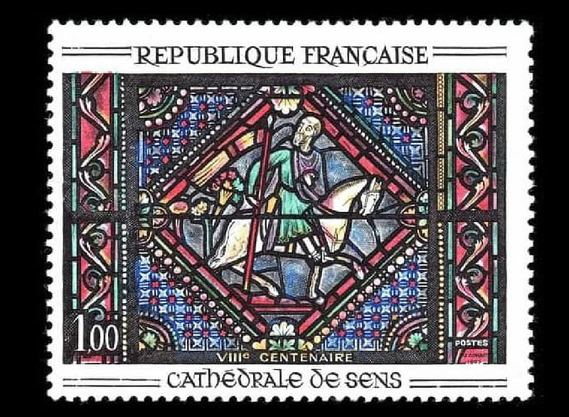 French Stamps, Staine glass, Stamps, France, Philately, Collectables, ephemera, HD wallpaper