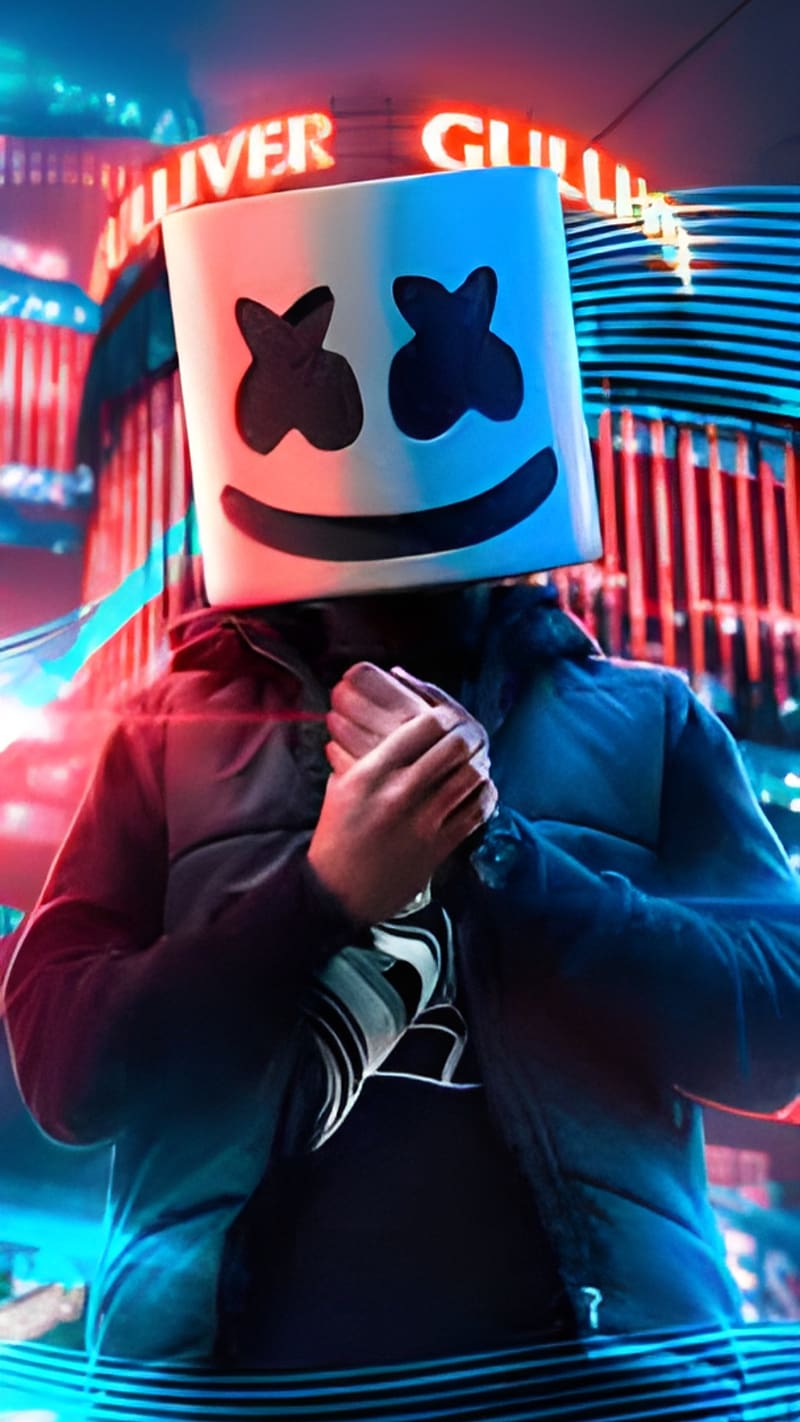 Marshmello 3d, marshmelllo in neon bg, HD phone wallpaper | Peakpx