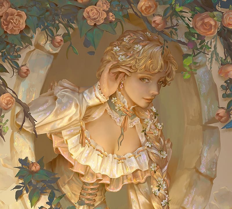 Rapunzel, blonde, art, fantasy, hoang lap solan, hoanglapsolan, princess, HD wallpaper
