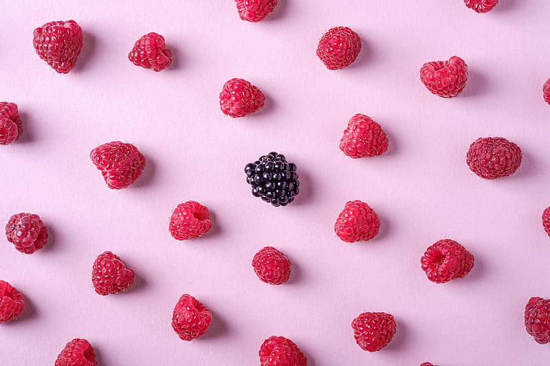 raspberries, blackberries, berries, ripe, fresh, HD wallpaper