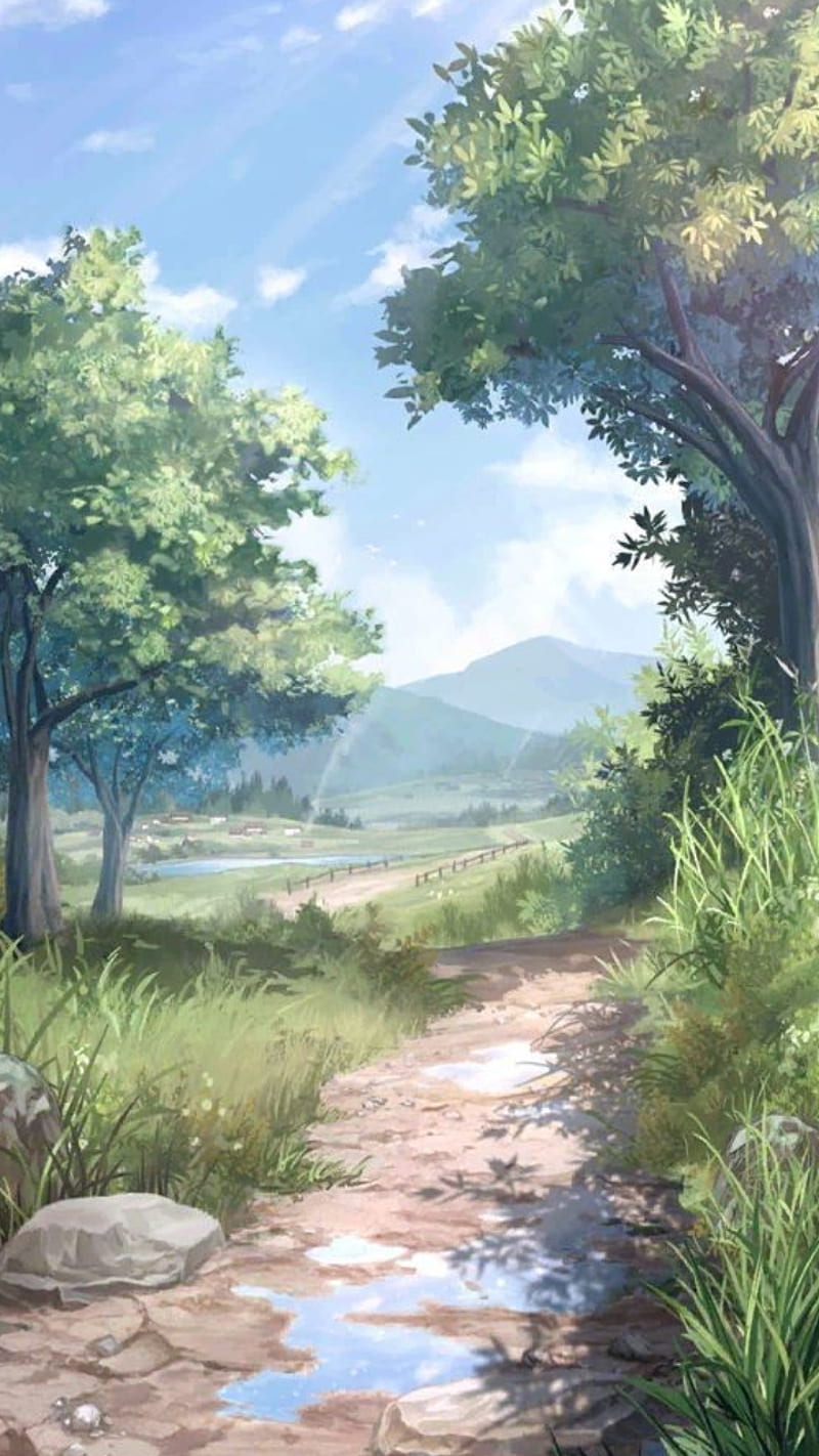 Anime Landscape illustration - HD Mobile Walls