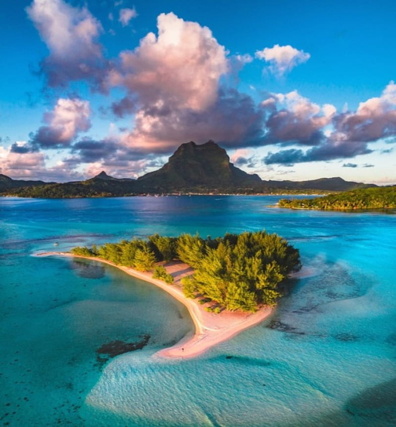 Tahitian islands, beach, green, island, landscape, lensblr, nature, summer, tahiti, travel, vacation, HD phone wallpaper