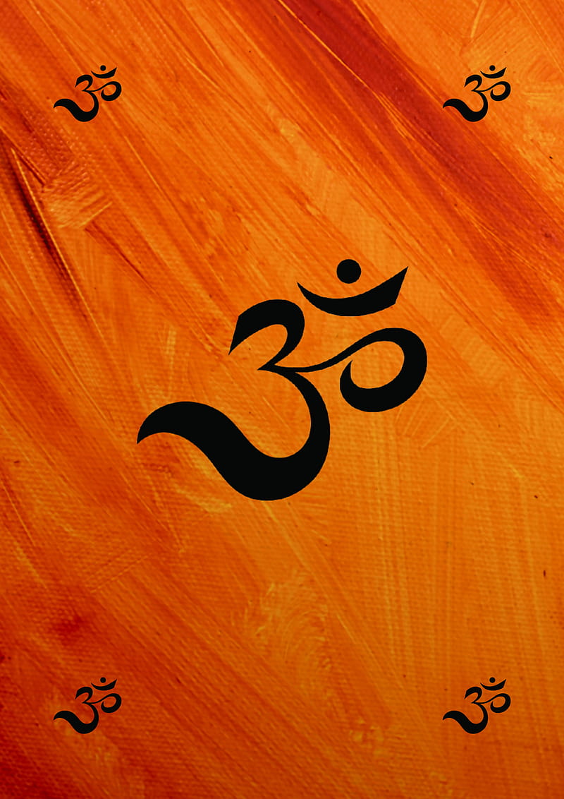 Om namah shivaay, mahadev, om, omnamahshivaay, orange, HD phone wallpaper