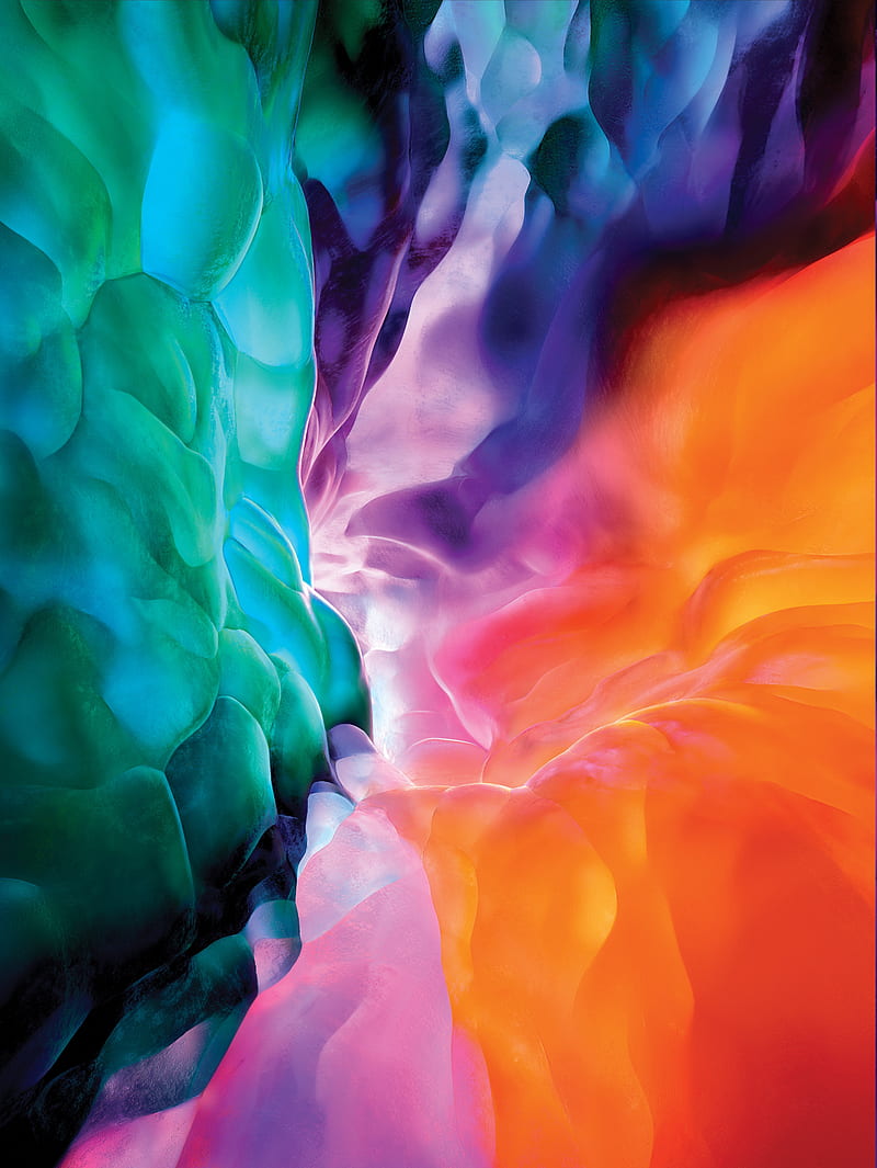iPad Pro 2020, apple, colour, ios, iphone, pink, rainbows, stoche, HD phone wallpaper