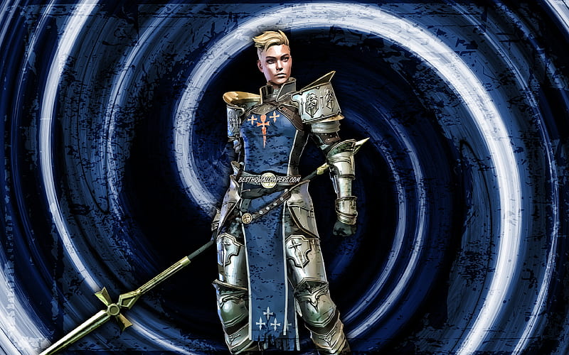 Athel, blue grunge background, Raid Champions, Raid Shadow Legends, vortex, warrior, Athel Raid, HD wallpaper