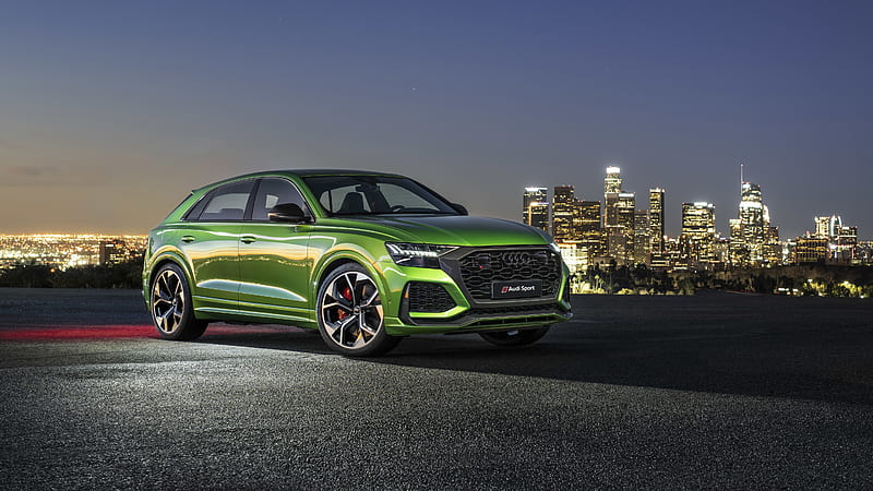 audi rs q8 2020, green, cityscape, night, lights, luxury cars, Vehicle, HD wallpaper audi rs q8 2020, green, cityscape, night, lights, luxury cars, Vehicle, HD wallpaper