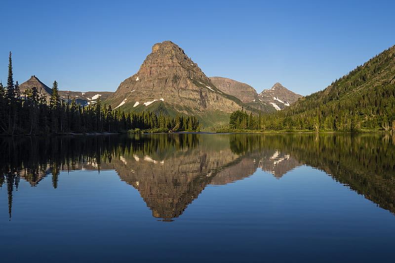 National Park, Glacier National Park, Lake, Mountain, Reflection, HD wallpaper