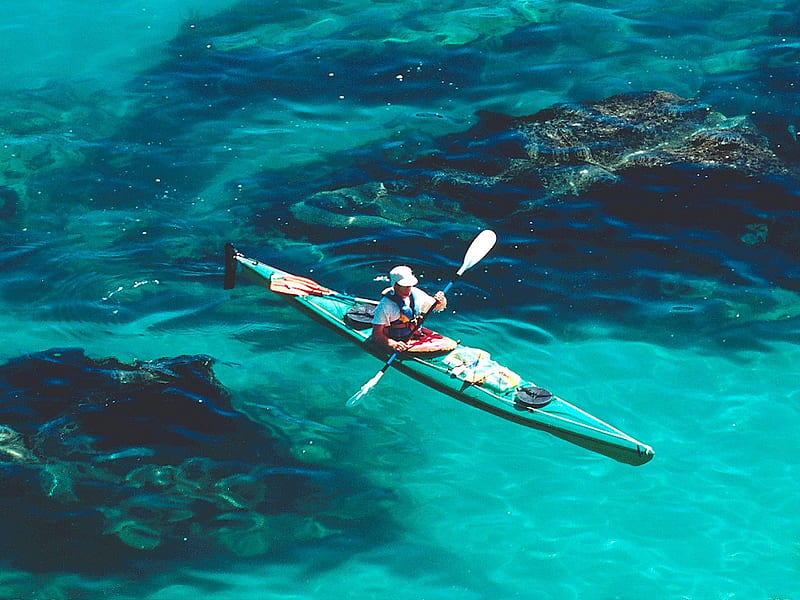 canoe, sport, water, lake, HD wallpaper