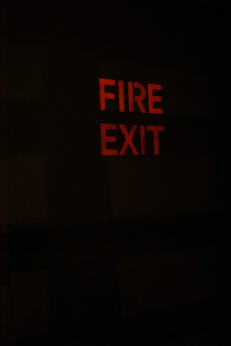exit, text, inscription, dark, HD phone wallpaper