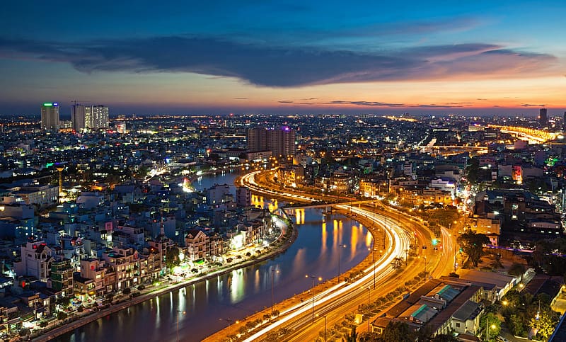 Cities, Vietnam, Ho Chi Minh City, , Saigon River, HD wallpaper