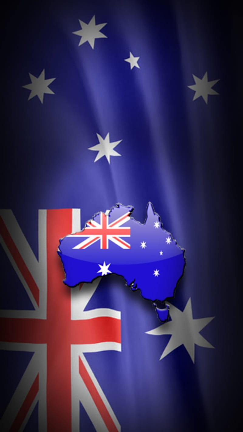 Premium AI Image | Flag Of Australia Phone Wallpaper