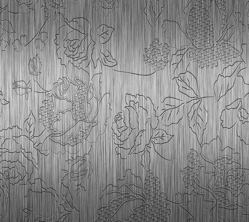 Embossed Rose, embossed rose abstract, metal pattern, HD wallpaper