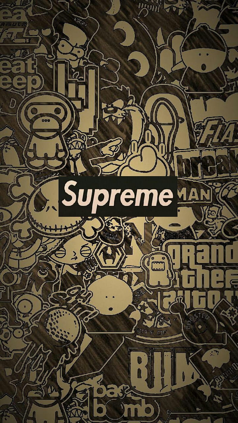 Supreme mashup, brands, strange, HD phone wallpaper | Peakpx