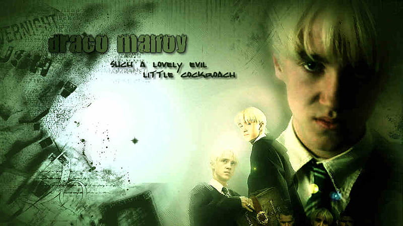 Three Of Draco Malfoy In Green White Background Draco Malfoy, HD wallpaper