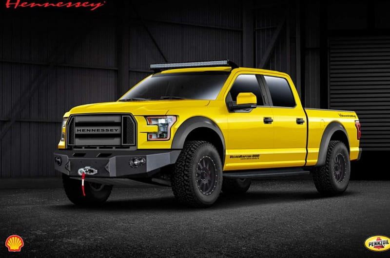 Hennessey Upgrade Turns 2015 Ford F 150 Into 600 Hp Velociraptor Yellow Lightbar Hd Wallpaper Peakpx
