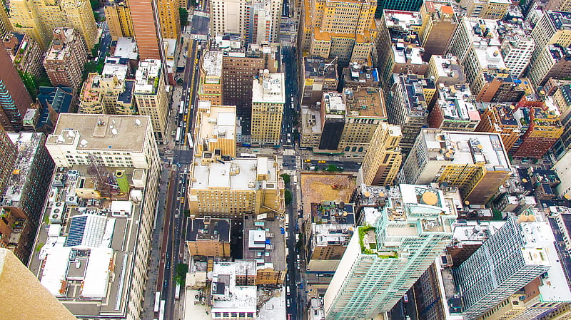 areal view of buildings, HD wallpaper