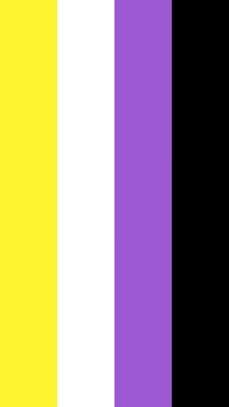 Nonbinary Pride Flag, Adoxalinia, Genderless, Non-gender, agender, androgyne, between, binary, black, enby, female, fluidity, genderqueer, genders, intergender, male, many, mix, neutral, non-binary, outside, purple, symbolize, uniqueness, white, sin, yellow, HD phone wallpaper