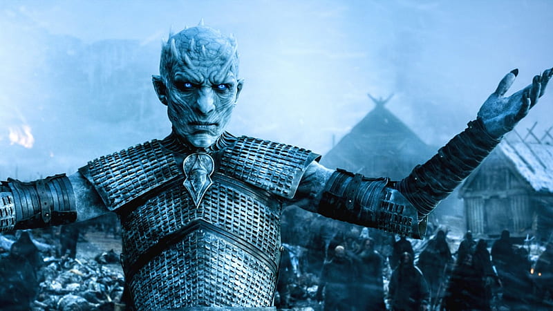 Game of Thrones - The Night's King, house, westeros, nights watch, cold, show, fantasy, land of always winter, tv show, white walker, nights king, tv series, coldness, SkyPhoenixX1, George R R Martin, wildlings, undead, essos, HBO, a song of ice and fire, tv, fire, warrior, medieval, series, snow, entertainment, ice, HD wallpaper
