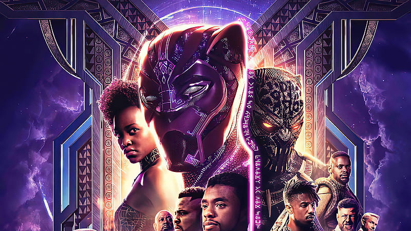 Black Panther Fan Made Poster, black-panther, superheroes, artwork, artist, artstation, HD wallpaper