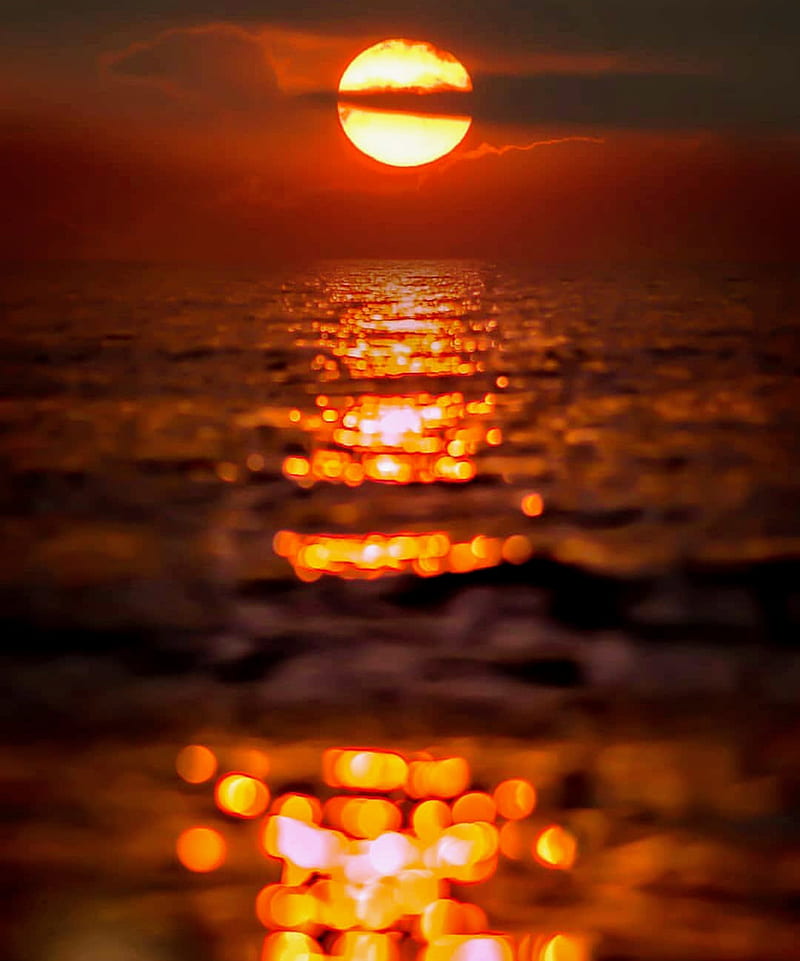 Exotic Sunset, beach, beaches, cloud, ocean, red skies, sea, sunset, vacation, water, HD phone wallpaper