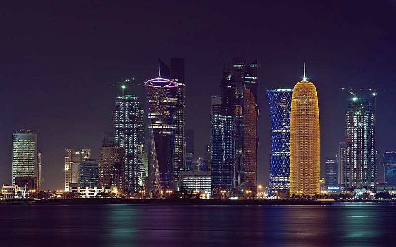 Qatar - Doha, Doha, Cities, Middle East, Qatar, HD wallpaper
