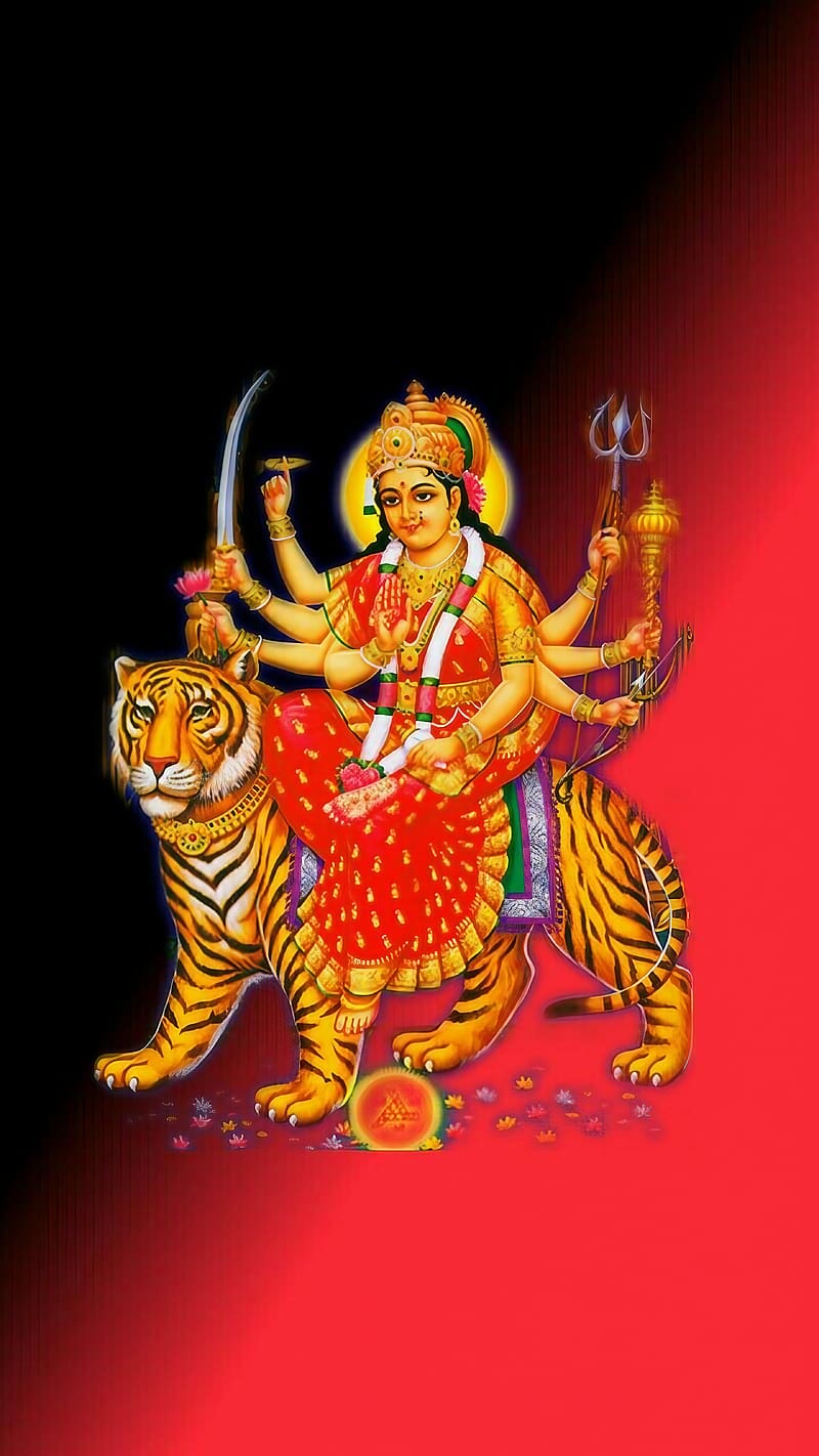 Navratri Mata Rani, mata rani, lord, god, bhakti, devtional, goddess, HD phone wallpaper