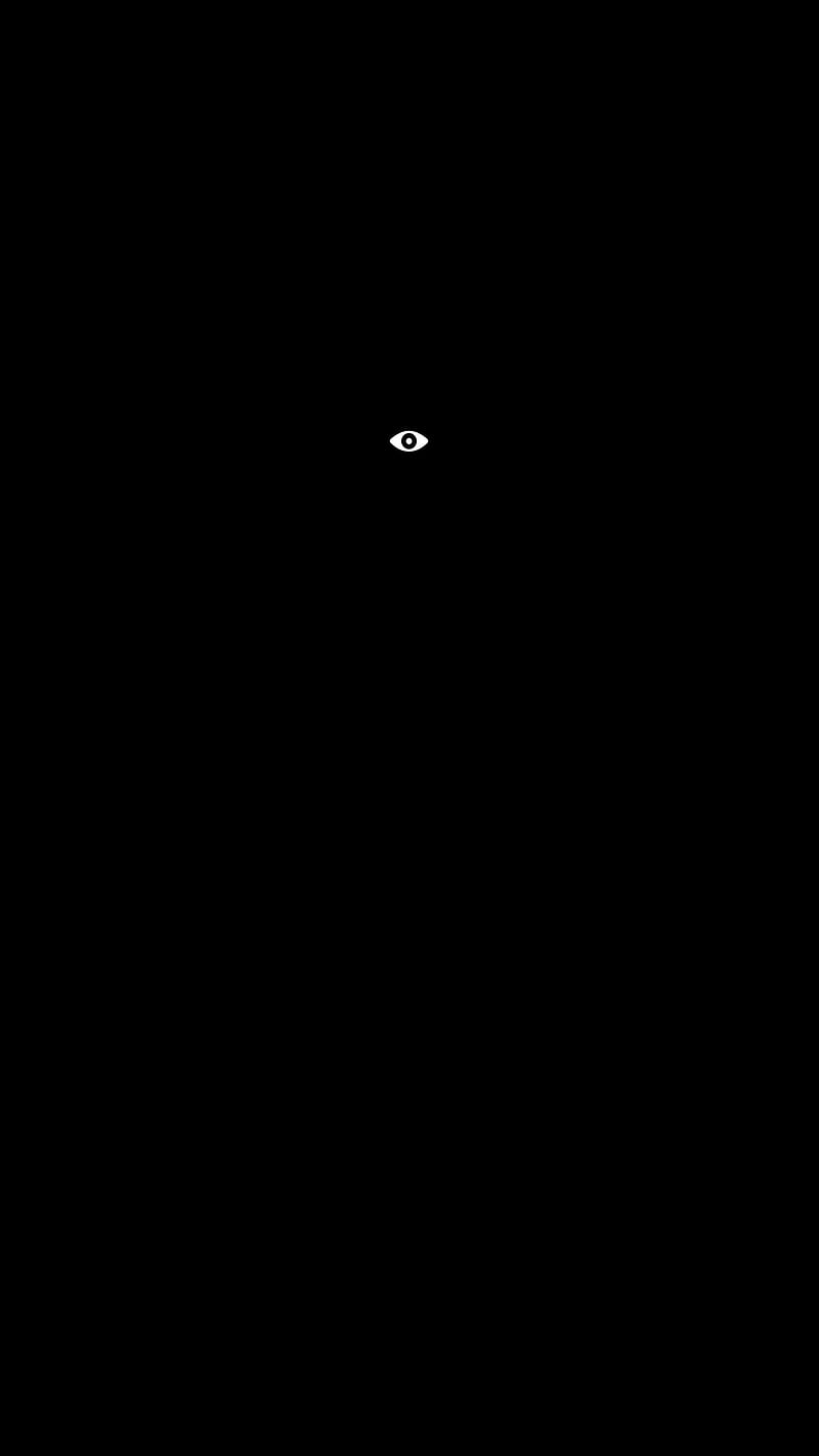 eye, Black, abstract, dark, darkness, digital, frase, minimal, monochrome, oled, quote, simple, text, white, word, HD phone wallpaper