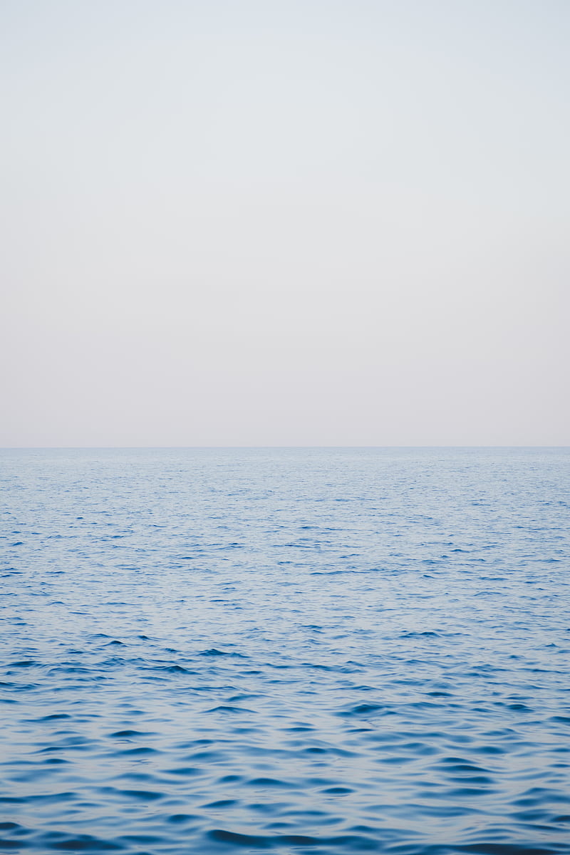 sea, horizon, waves, ripples, water, HD phone wallpaper