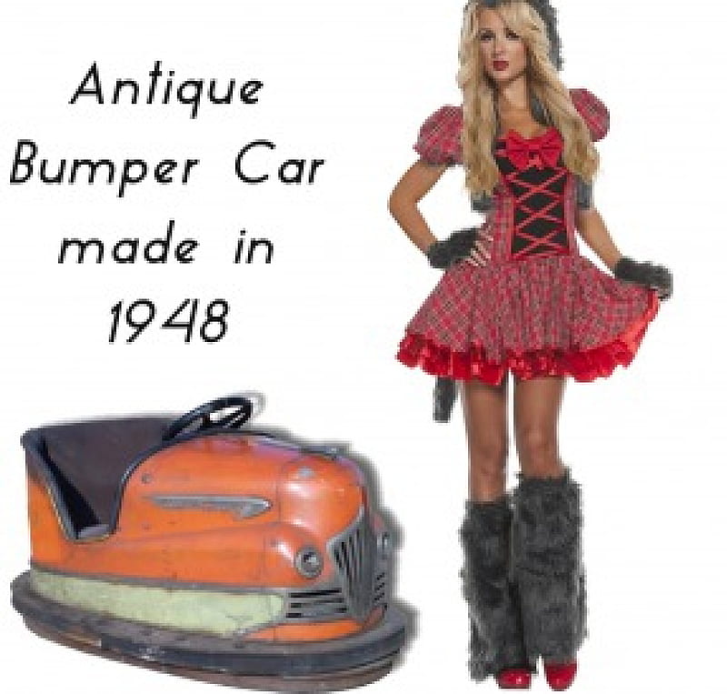 Lusse Auto Skooter Bumper Car & supermodel, cute, antique, teen, bumper car, sexy, amusement ride, HD wallpaper