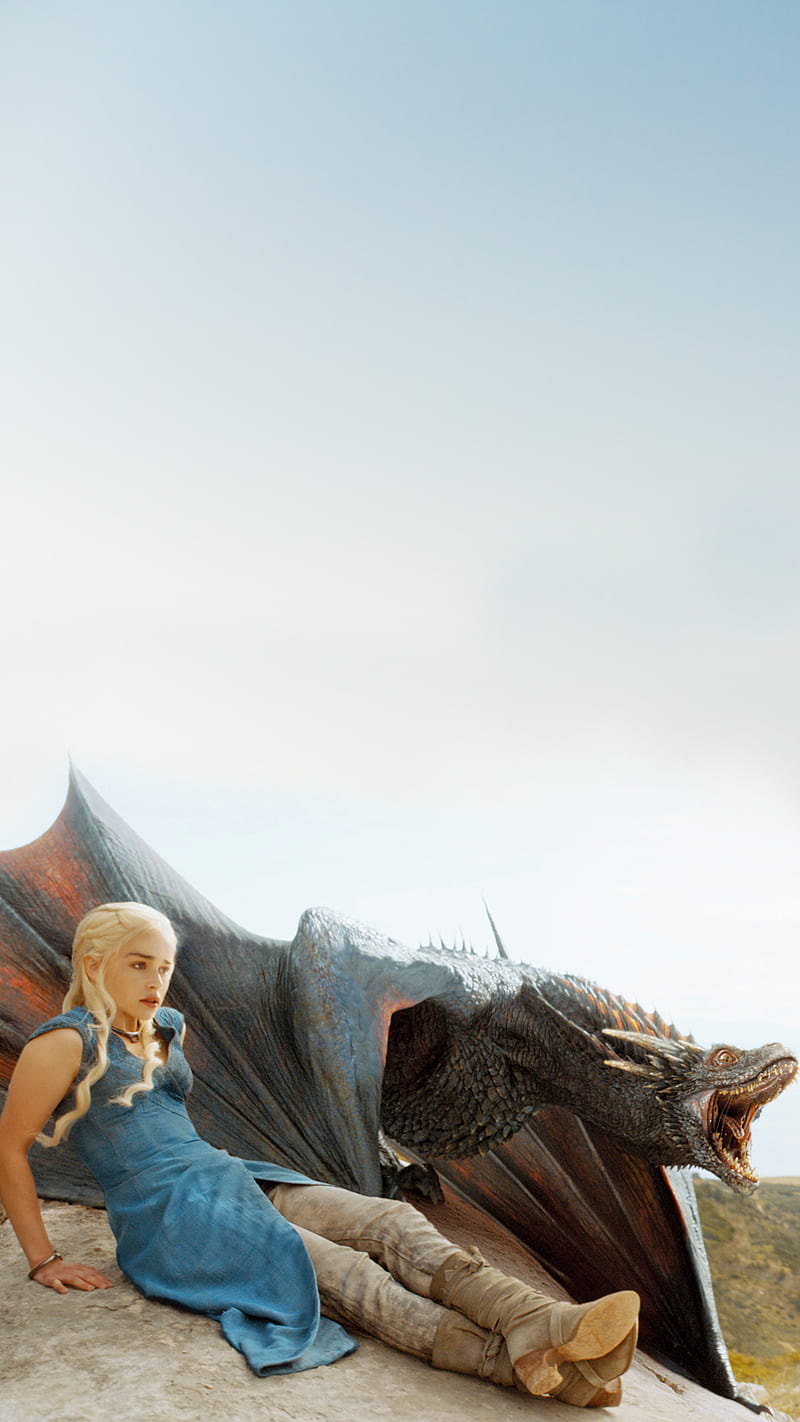 Game of Thrones, daenerys, dragon, gameofthrones, got, khaleesi, targaryen, HD phone wallpaper