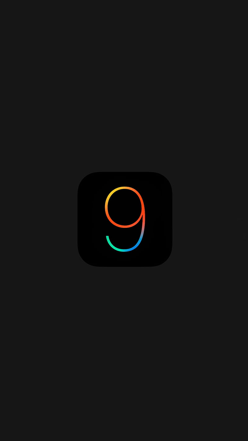 ios 9 rainbow, apple, ios 9, logo, HD phone wallpaper