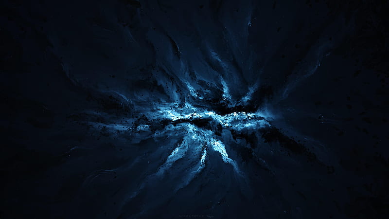 galaxy, nebula digital art, HD wallpaper