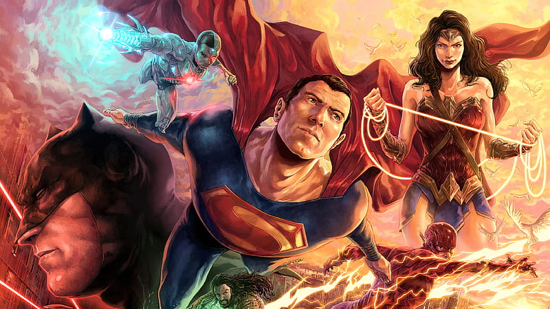 Cool Justice League Illustration, HD wallpaper