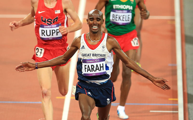 Mo Farah british athlete, Mohamed Farah, runner, HD wallpaper